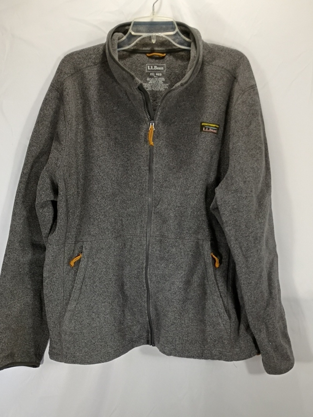 EUC L.L. Bean Men’s Gray Mountain Classic Fleece Jacket Full Zip Size XXL Reg